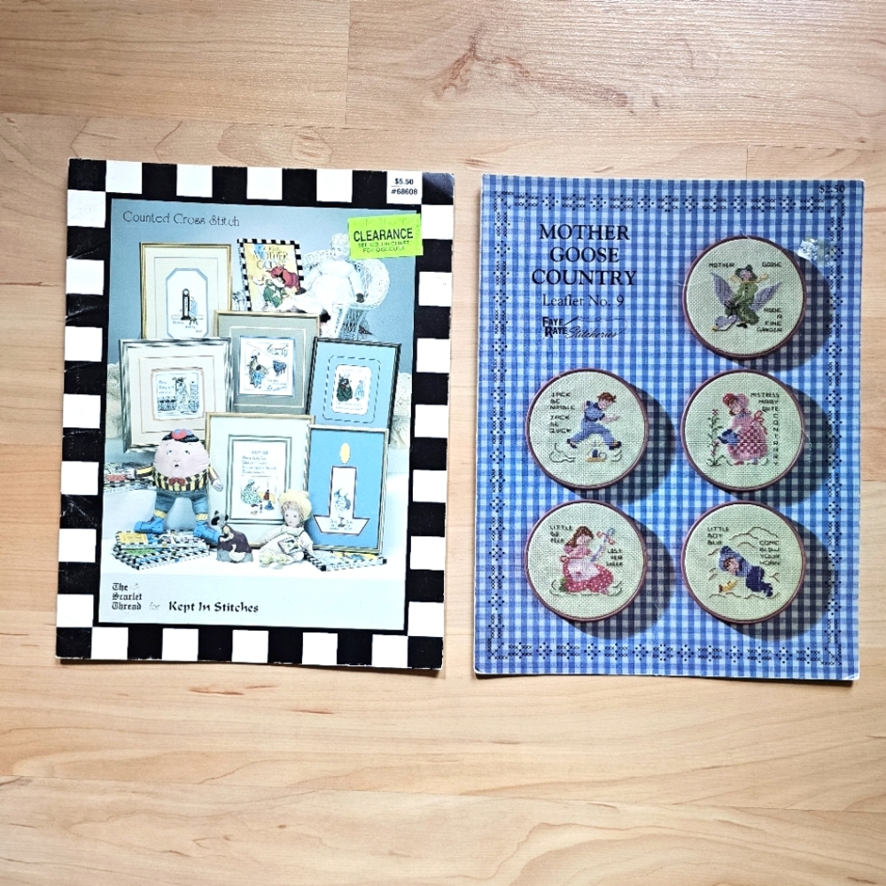 Leaflet Cross Stitch The Scarlet Thread Faye Raye Mother Goose Lot of 2